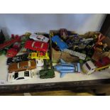 A Collection of Dinky, Corgi and Matchbox Die cast Vehicles including Batmobile and Starsky & Hutch