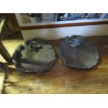 Pair of Lead Bird Baths