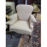 An Armchair with cabriole legs