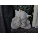 A Stoneware Garden Gargoyle