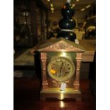 An American Anson Clock Co. Neoclassical Style Brass Mantle Clock, 29 cm
