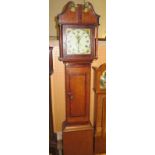 A Nineteenth Century Oak Longcase Clock with 30 hr. movement