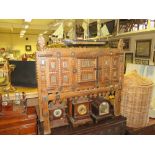 A Carved Indian Low Cabinet with mirror inlay