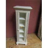 Glazed and Painted Small Cabinet and stool