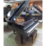 Ritter (c2011) A 4ft 10in Model 145 grand piano in a bright ebonised case on square tapered legs;