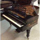 Bechstein (c1924) A 6ft 7in Model B grand piano in an ebonised case on turned octagonal legs.