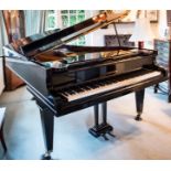 Bechstein (c1902) A 6ft 7in Model B grand piano in a bright ebonised case on square tapered legs.