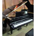 Yamaha (c1995) A 5ft 3in Model GP1 grand piano in a bright ebonised case on square tapered legs
