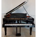 Steinway (c1926) A 6ft 11in Model B grand piano in a bright ebonised case on square tapered legs.
