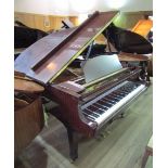 Yamaha (c1986) A 5ft 3in Model G1 grand piano in a bright mahogany case on square tapered legs;
