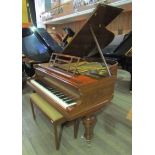 Blüthner (c1900) A 6ft 3in grand piano in a rosewood case on turned fluted legs;