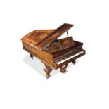 Brinsmead A 6ft 9in grand piano in a rosewood and floral marquetry case raised on square baluster