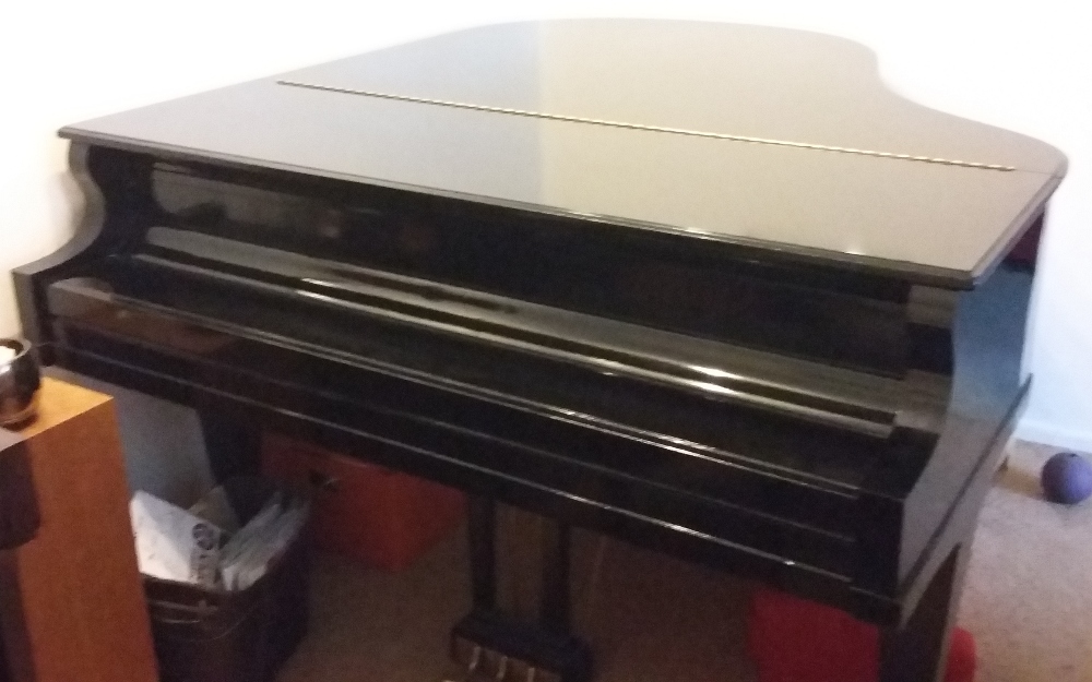 Kimball (c1973) A 5ft 8in grand piano in a bright ebonised case. AMENDMENT to estimate. - Image 2 of 4