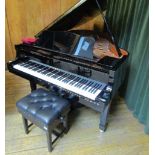 Yamaha (c2004) A 6ft 1in Model C3L grand piano in a bright ebonised case on square tapered legs;