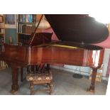 Steinway (c1898) A 6ft 2in 85-note 'old style' Model A grand piano in a rosewood case on later