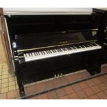 Yamaha A 121cm Model U1 upright piano in an ebonised case