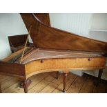 Pleyel Harpsichord (c1906) An 7ft 10in double manual harpsichord in a parquetry style veneered case