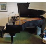 Steinway (c1901) A 7ft 5in Model C grand piano in a satin ebonised case on square tapered legs;