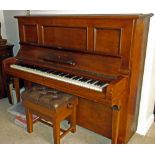 Steinway (c1924) A Model K upright piano in a mahogany case; together with an adjustable stool.