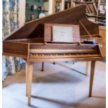 Tony Hammant (c1980). A Modern Spinet in a mahogany case on four square tapered legs.