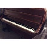 Knight A Model K10 upright piano in a mahogany case