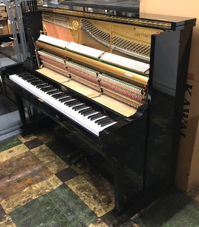 Yamaha (c1986) A Model U1X upright piano in a bright ebonised case. - Image 2 of 3