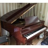 Yamaha (c1978) A 5ft 3in Model G1 grand piano in a bright mahogany case on square tapered legs;