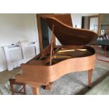 Bechstein London (c1930's) A 4ft 8in grand piano in a bleached mahogany case on square tapered legs,
