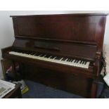 Steinway (c1921) A Model K upright piano in a mahogany case; together with a stool.