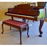 Steinway (c1956) A 5ft 7in New York Model M grand piano in a Louis XV style satin walnut case on