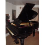 Steinway (c1898) A 6ft 'old style' Model A grand piano in an ebonised case on turned 'elephant'