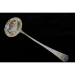 A George III large silver old English pattern soup ladle, London 1806 by Richard Crossley,