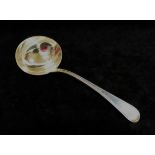 A George III silver old English and bead pattern sauce ladle, London 1801,