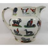 A large Victorian Elsmore and Forster ironstone jug,