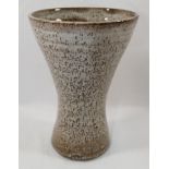 A David Leach pottery vase, with flared rim and waisted body, 19.