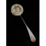 A George III silver old English pattern soup ladle, London 1798 by William Eley and William Fearn,