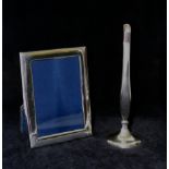 A rectangular silver photograph frame, Sheffield 1992, 16cm x 11.