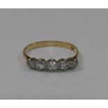 A five stone diamond ring,