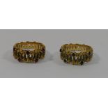 Two matching 18 carat gold rings,