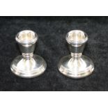 A pair of small silver candlesticks, Birmingham 1992, 5.