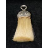 A Victorian silver handled hat brush, Birmingham 1890, 18.