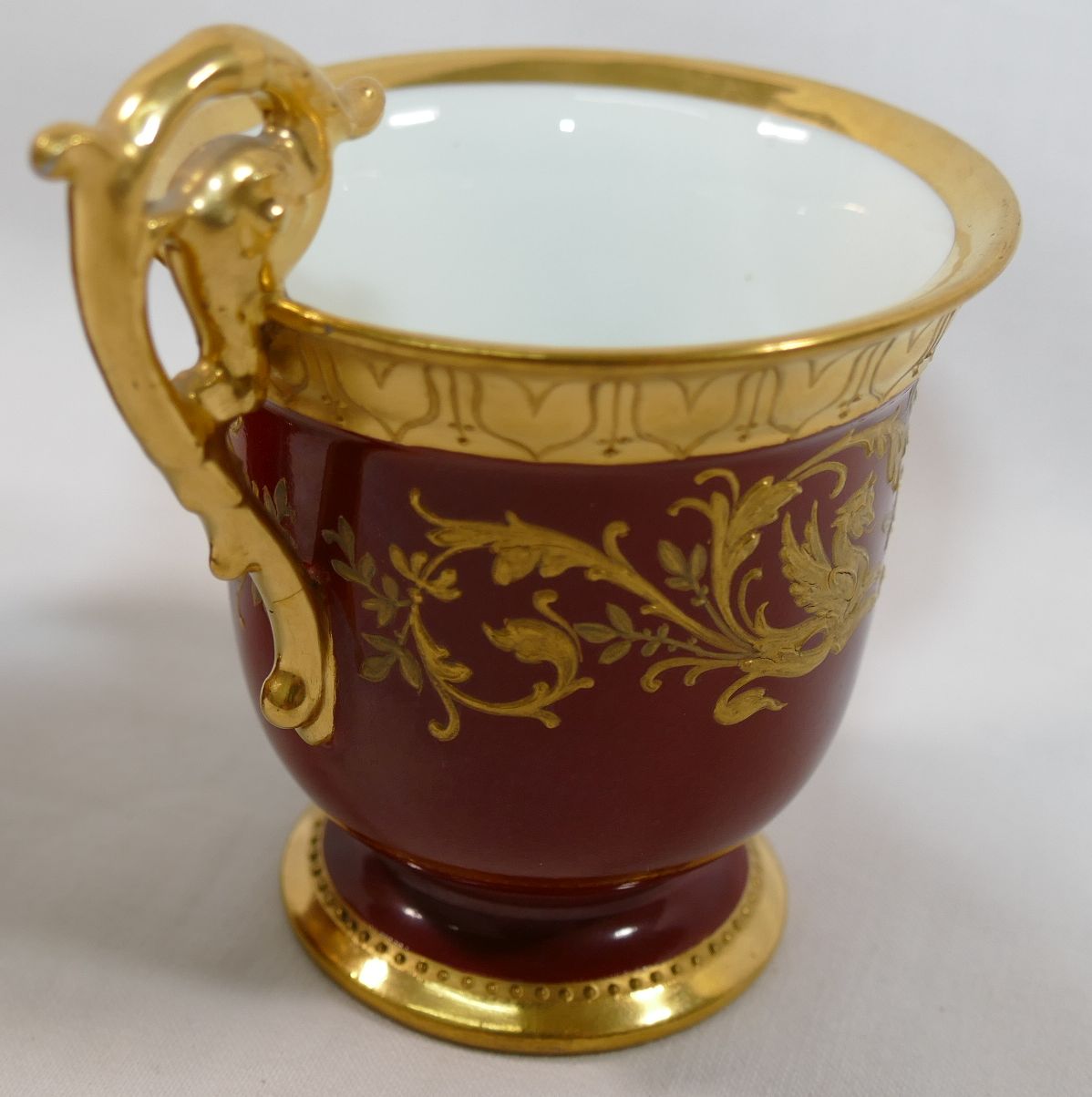 A pair of early 20th century Dresden coffee cups and saucers, - Image 4 of 7