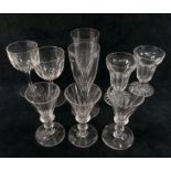 19th Century and later panel cut glasses and other glasses (22 in total),