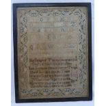 An early 19th century sampler, dated 1807, 32cm x 24.