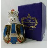 A Royal Crown Derby 'Persian' cat, from the Royal Cat range, dated 1992, 15.