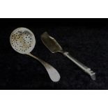 A Victorian silver sifter spoon Sheffield 1898, 14cm long,