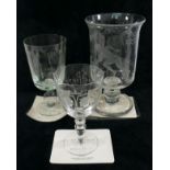 A Caithness limited edition, Royal silver wedding commemorative glass, 16.