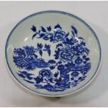 An 18th Worcester porcelain saucer transfer decorated in the "Fence" pattern,