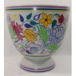 A large Poole Pottery footed vase, decorators mark to base X/BN,