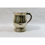 A silver christening tankard, Birmingham 1928, with damage, 7cm high, 1.6ozt, 49.